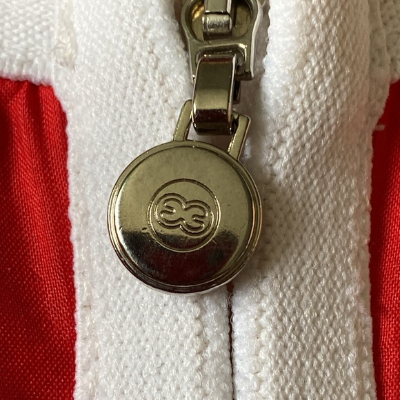 Vintage 90’s Escada women’s golf hood red/white vest! Mesh lined! Pockets Size 8 - Picture 14 of 14